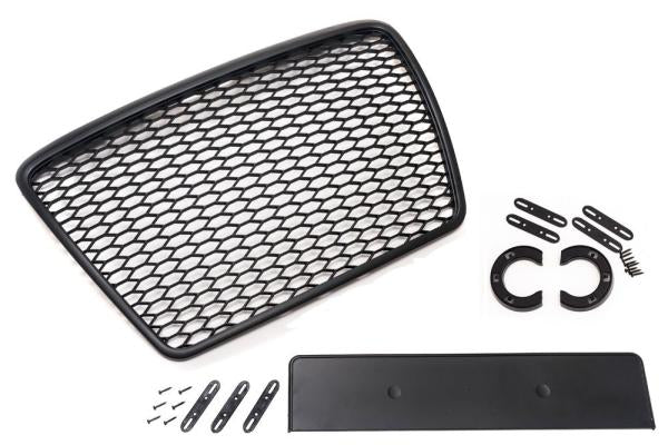 Frontgrill Sport schwarz mit Kennzeichenhalter passend für Audi A6 4F Vor-Facelift