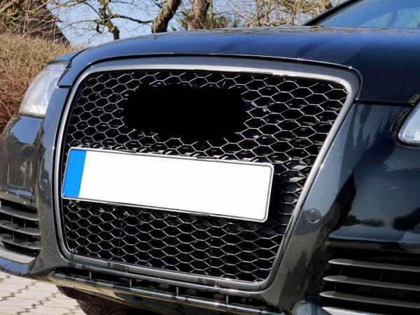 Kühlergrill Wabengrill Front Grill Emblemhalter passend für Audi A6 4F 2008-2011