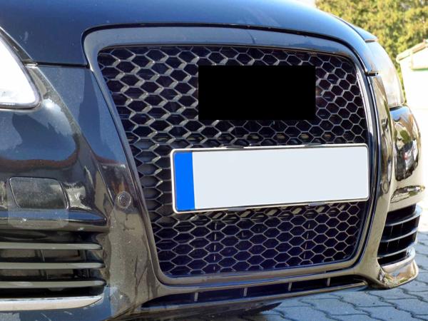Kühlergrill Wabengrill Front Grill Emblemhalter passend für Audi A6 4F 2008-2011