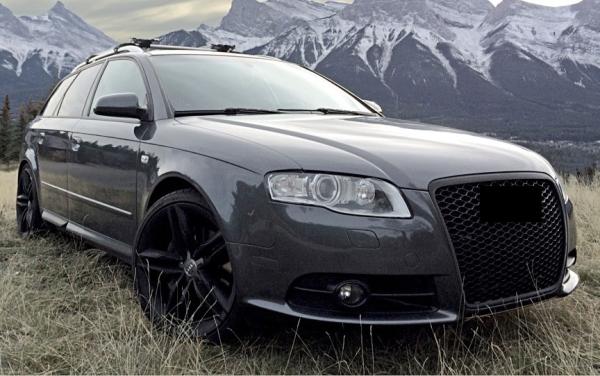 Sportgrill Frontgrill Kühlergrill Wabengrill Passend für Audi A4 B7 04-09 Waben Grill Kühlergrill Front Grill + Simple Fix