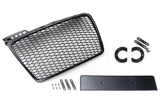 Frontgrill Sport schwarz mit Kennzeichenhalter passend für den Audi A4 B7