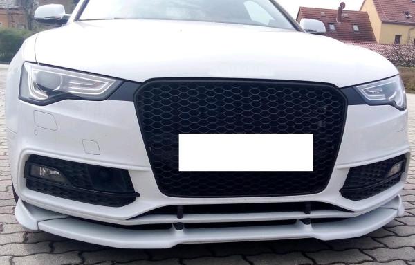 Sportgrill Frontgrill Kühlergrill  Passend für Audi A5 S5 12-16 Wabengrill mit Emblemhalter