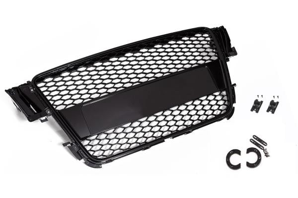 Frontgrill Sport schwarz mit Kennzeichenhalter passend für Audi A5 8T B8 2007-2011