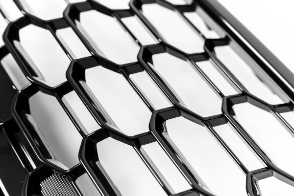 Frontgrill Sport schwarz mit Emblem und Kennzeichenhalter passend für Audi A5 F5