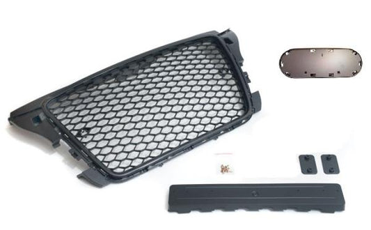 Frontgrill Sport schwarz mit Emblem und Kennzeichenhalter passend für den Audi A3 8P