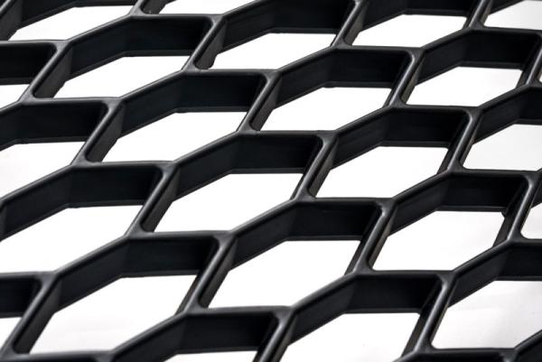 Passend für Audi A6 4F Kühlergrill Wabengrill Front Grill Emblem Glanz