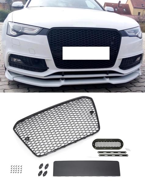 Sportgrill Frontgrill Kühlergrill Wabengrill Passend für Audi A5 S5 12-16 Wabengrill mit Emblemhalter