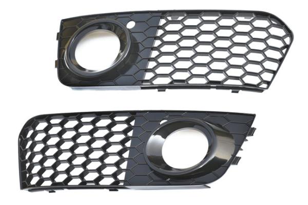 Frontgrill Sport Waben-Grill Lüftungsgitter passend für Audi A4 B8 07-12 Schwarz Glanz