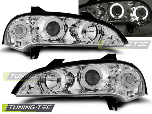 Scheinwerfer OPEL TIGRA 09.94-12.00 Angel Eyes Chrom passend für