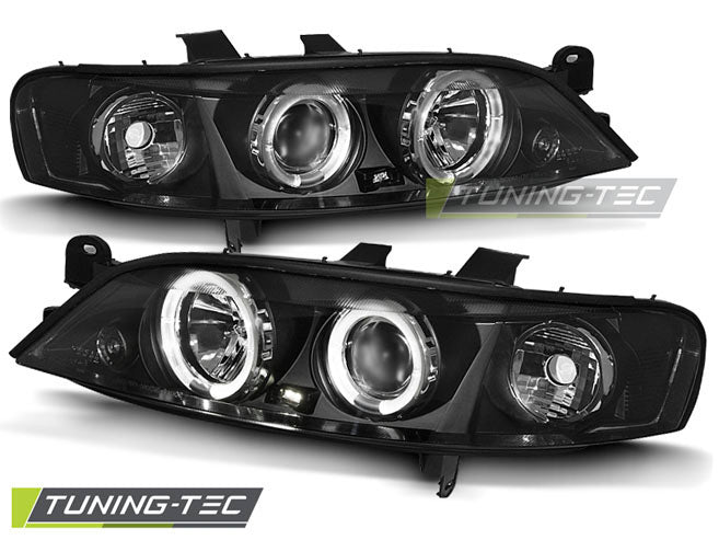 Scheinwerfer OPEL VECTRA B 99-03.02 Angel Eyes Schwarz passend für