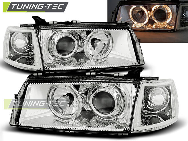 Scheinwerfer OPEL VECTRA A 09.88-10.95 Angel Eyes Chrom passend für