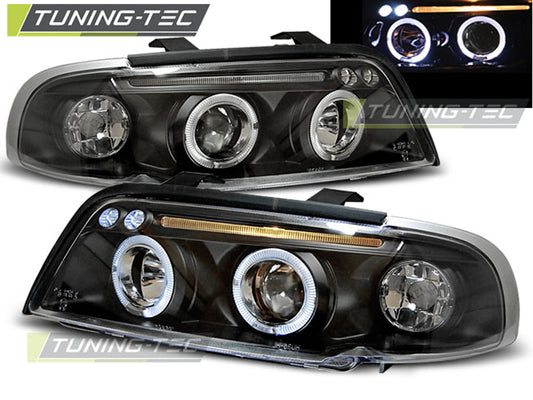 Scheinwerfer Angel Eyes Schwarz passend für AUDI A4 11.94-12.98