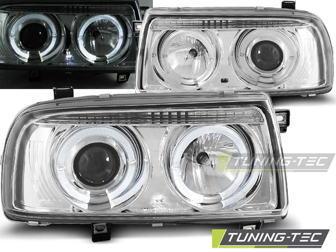 Scheinwerfer Angel Eyes Chrom passend für VW VENTO 01.92-08.98