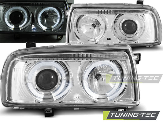 Scheinwerfer Angel Eyes Chrom passend für VW VENTO 01.92-08.98
