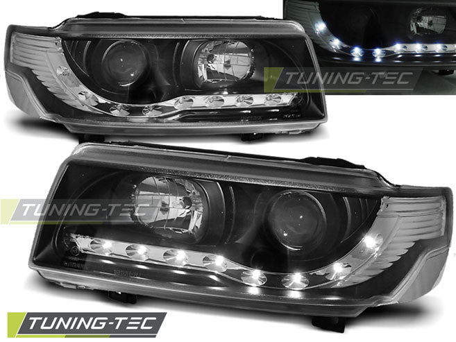 Scheinwerfer LED-Tagfahrlicht Schwarz passend für VW PASSAT B4 11.93-05.97