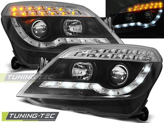 Scheinwerfer OPEL ASTRA H 03.04-10 LED-Tagfahrlicht Schwarz passend für