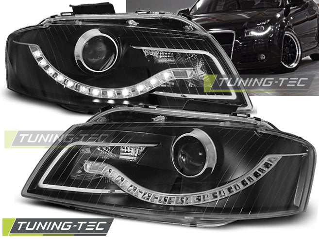 Scheinwerfer LED-Tagfahrlicht Schwarz passend für AUDI A3 8P 03-08