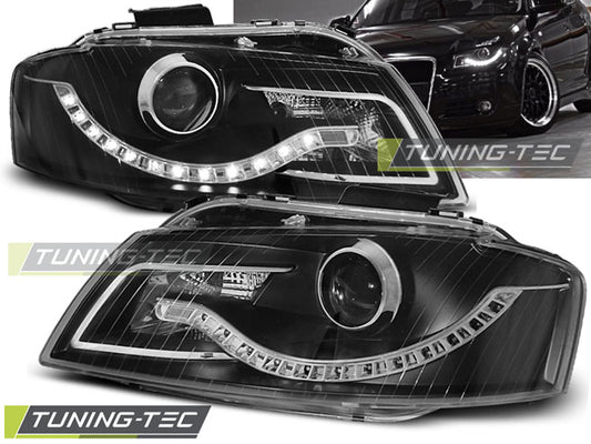Scheinwerfer LED-Tagfahrlicht Schwarz passend für AUDI A3 8P 03-08