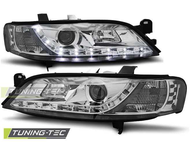 Scheinwerfer OPEL VECTRA B 11.95-12.98 LED-Tagfahrlicht Chrom passend für