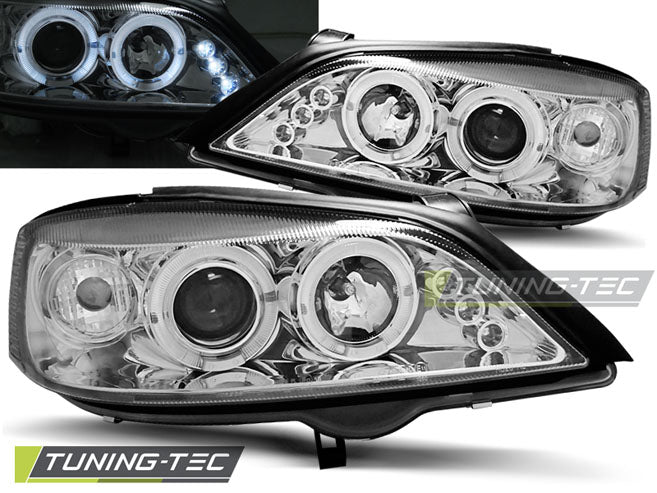 Scheinwerfer OPEL ASTRA G 02.98-02.04 Angel Eyes Chrom passend für