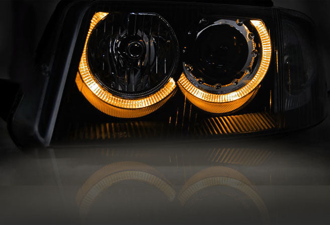 Scheinwerfer Angel Eyes Schwarz passend für VW PASSAT 3BG B5 FL 09.00-03.05