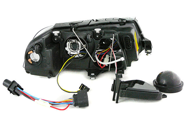 Scheinwerfer Angel Eyes Schwarz passend für VW PASSAT 3BG B5 FL 09.00-03.05