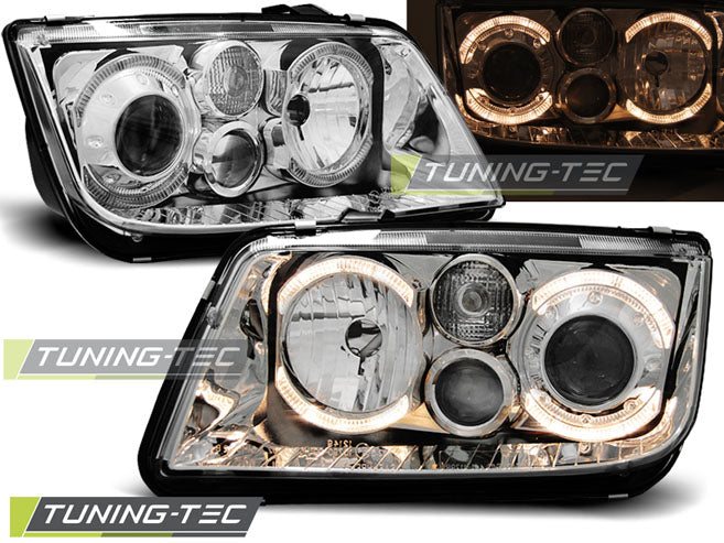 Scheinwerfer Angel Eyes Chrom passend für VW BORA 09.98-07.05