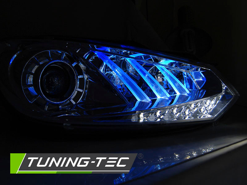 Scheinwerfer LED-Tagfahrlicht Chrom BLUE LIGHT passend für VW GOLF 6 10.08- 12
