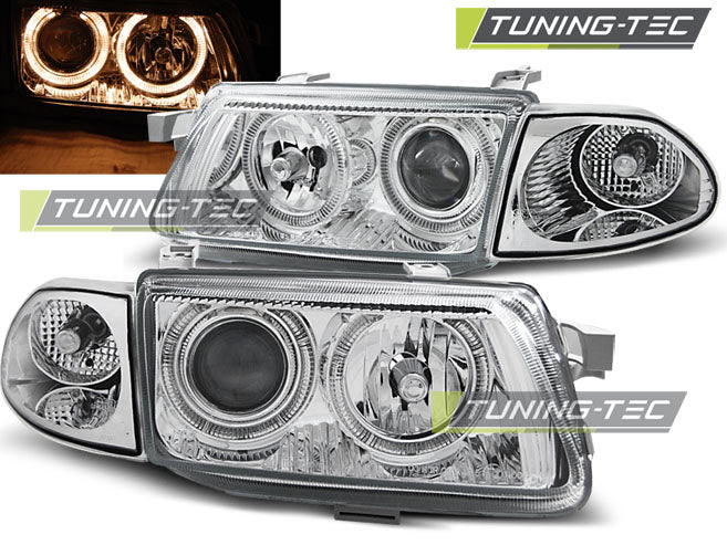 Scheinwerfer OPEL ASTRA F 09.94-08.97 Angel Eyes Chrom passend für