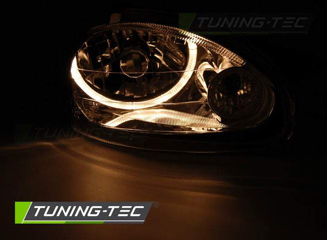 Scheinwerfer OPEL CORSA B 02.93-10.00 Angel Eyes Chrom passend für