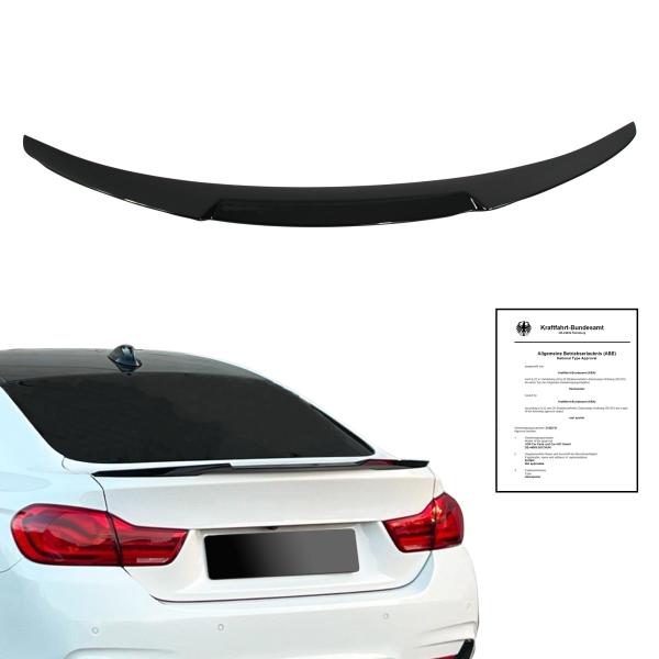 Heckspoiler 4er F36 Gran Coupe schwarz glänzend mit ABE passend für BMW 4er (F36) Gran Coupe, Bj. 2013-2021