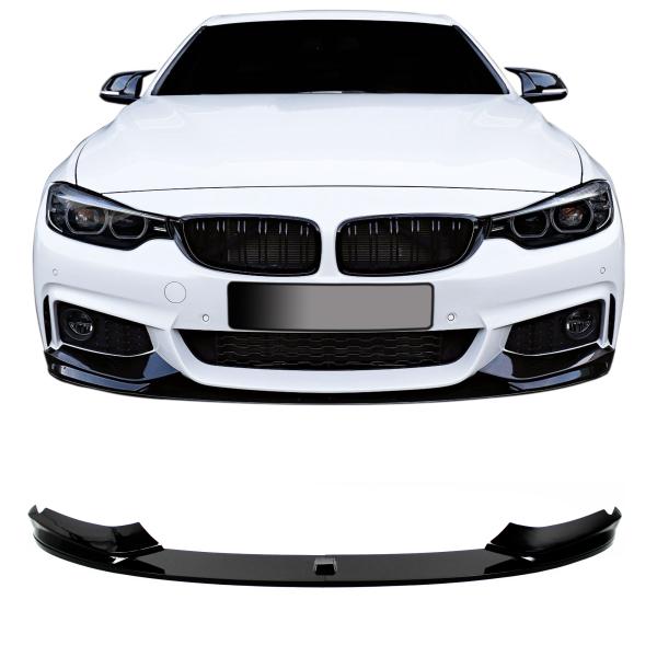Frontspoiler Ansatz Lippe Stossstange Sport Performance +ABE+schwarz glänzend 4-teilig, passend für BMW 4er F32/ F33/ F36, 2013-2021