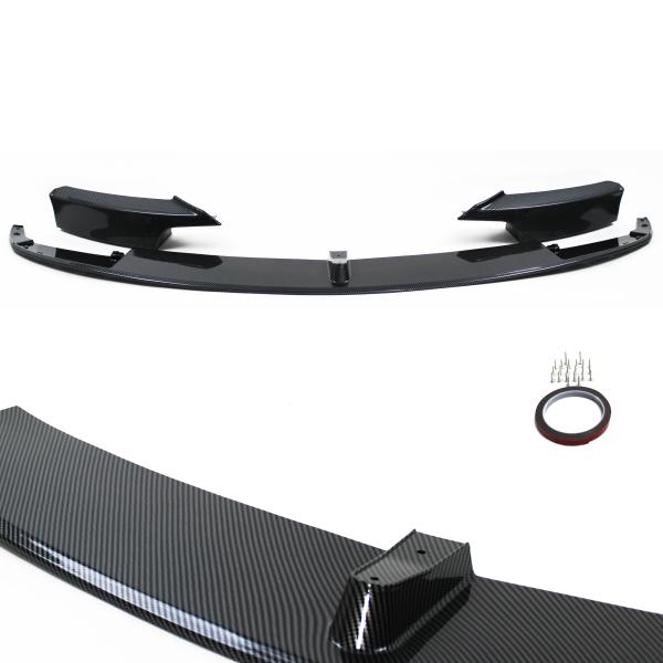 Frontspoiler Frontspoilerlippe Frontflap Spoiler Splitter Carbon Optik, 1-teilig +ABE+ passend für BMW 3er, F30, F31, 10/2011-2019 (nur für M-Paket)
