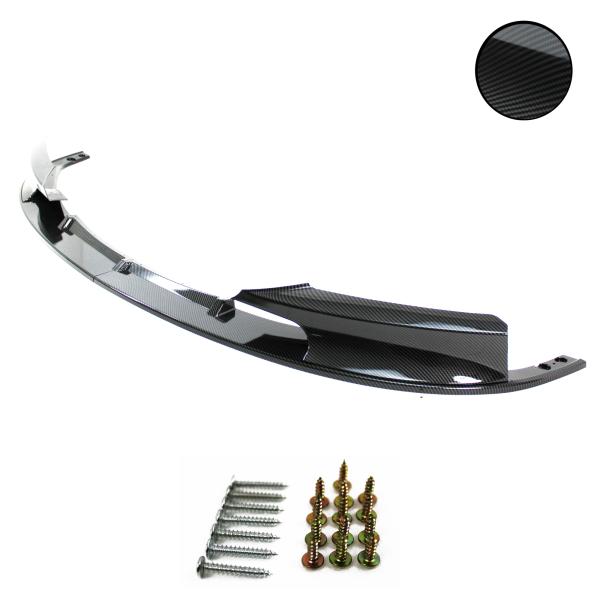Frontspoiler Frontspoilerlippe Frontflap Spoiler Splitter Carbon Optik, 2-teilig+ABE+ passend für BMW F30, F31, 10/2011-2019  (nur für M-Paket)