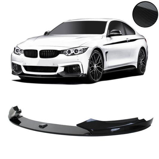 Frontspoiler Ansatz Lippe Stossstange Sport Performance+ABE+ Carbon Optik 2-teilig, passend für BMW 4er F32/ F33/ F36, 2013-2021