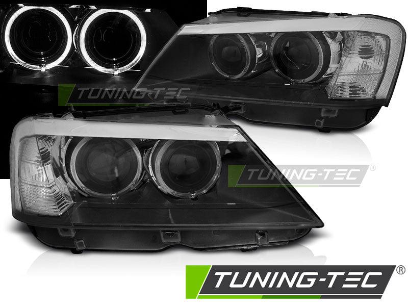 Scheinwerfer Angel Eyes LED Schwarz passend für BMW X3 F25 10-07.14