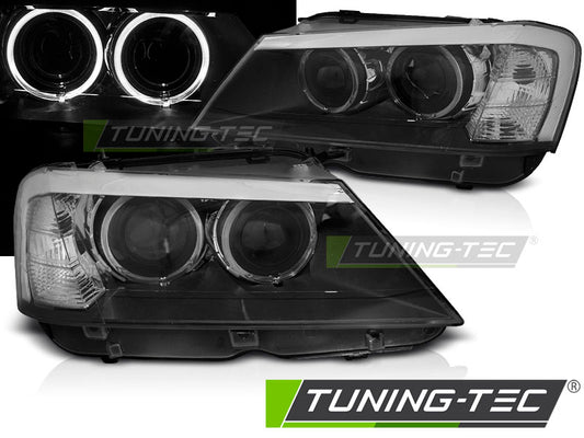 Scheinwerfer Angel Eyes LED Schwarz passend für BMW X3 F25 10-07.14