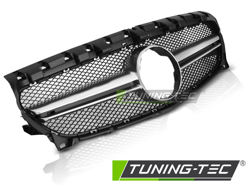 Sportgrill Schwarz/Silber Sport-Look passend für Mercedes CLA W117 13-19
