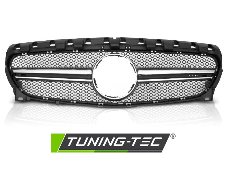 Sportgrill Schwarz/Silber Sport-Look passend für Mercedes CLA W117 13-19