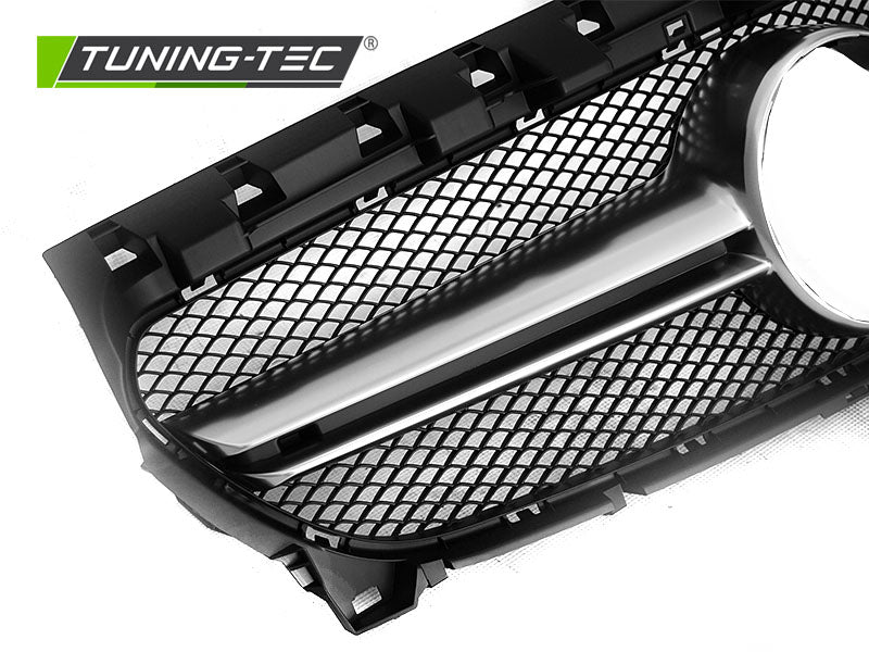 Sportgrill Schwarz/Silber Sport-Look passend für Mercedes CLA W117 13-19