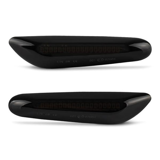LED SEITENBLINKER SCHWARZ SMOKE Passend FÜR BMW 5er E60 E61 X1 X3 Seiten-Blinker