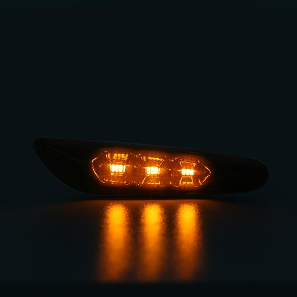 LED Seitenblinker Schwarz Blinker passend für BMW E46 E90 E91 E60 E61 E82 E87