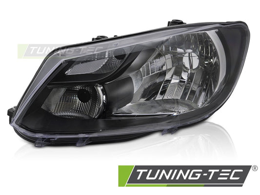 Scheinwerfer HEADLIGHT Schwarz linke Seite H4 TYC passend für VW CADDY 11-14