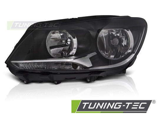 Scheinwerfer HEADLIGHT Schwarz linke Seite H7 TYC passend für VW CADDY TOURAN 11-14