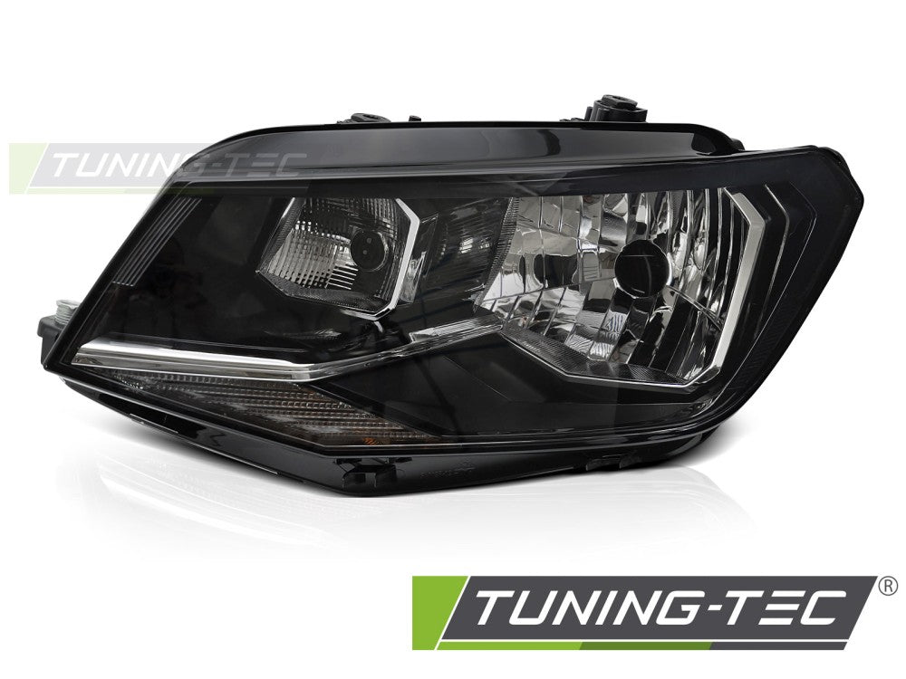 Scheinwerfer HEADLIGHT Schwarz linke Seite H4 TYC passend für VW CADDY 15-20