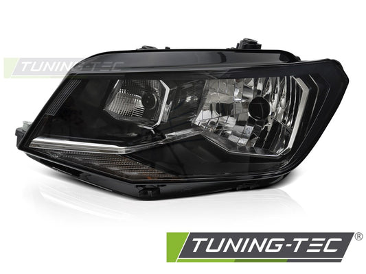 Scheinwerfer HEADLIGHT Schwarz linke Seite H4 TYC passend für VW CADDY 15-20