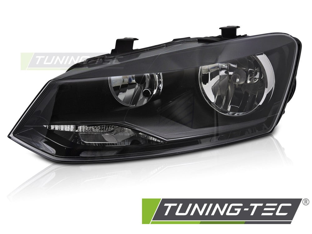 Scheinwerfer HEADLIGHT linke Seite Schwarz H7 TYC passend für VW POLO 6R 09-14