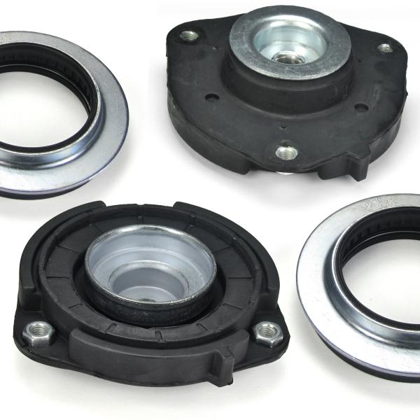 2x Domlager VA schwarz passend für VW Golf 5, Jetta 3, CADDY 3, Passat
