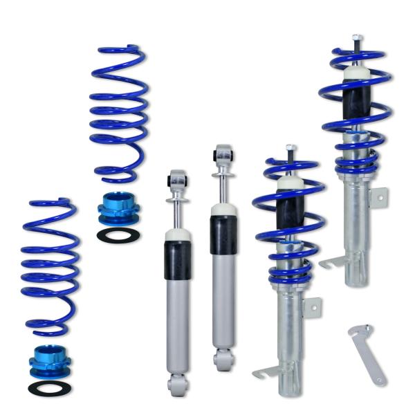 BlueLine Gewindefahrwerk passend für Ford Fiesta JH und JD 1.25, 1.3, 1.4, 1.6, 1.4TDCi, 1.6TDCi, Baujahr 11.2001 - 2008 und passend für Ford Fiesta ST 2.0 Baujahr 11.2004 - 2008