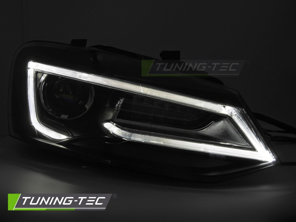 Scheinwerfer Schwarz LED passend für VW POLO V 09-17